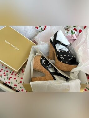 New Michael Kors Selah Stud Platforms